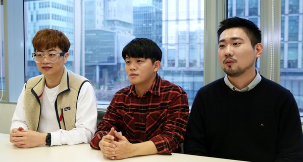 왼쪽 부터 김진 기획자, 조재경 팀장, 임재천 기획자
