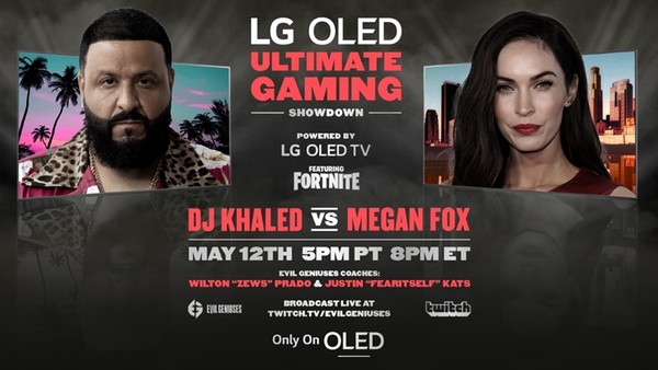 LG전자는 영화배우 메간 폭스와 음악 프로듀서 DJ 칼리드가 LG OLED TV를 통해 게임 대결을 펼치는 영상을 공개했다.